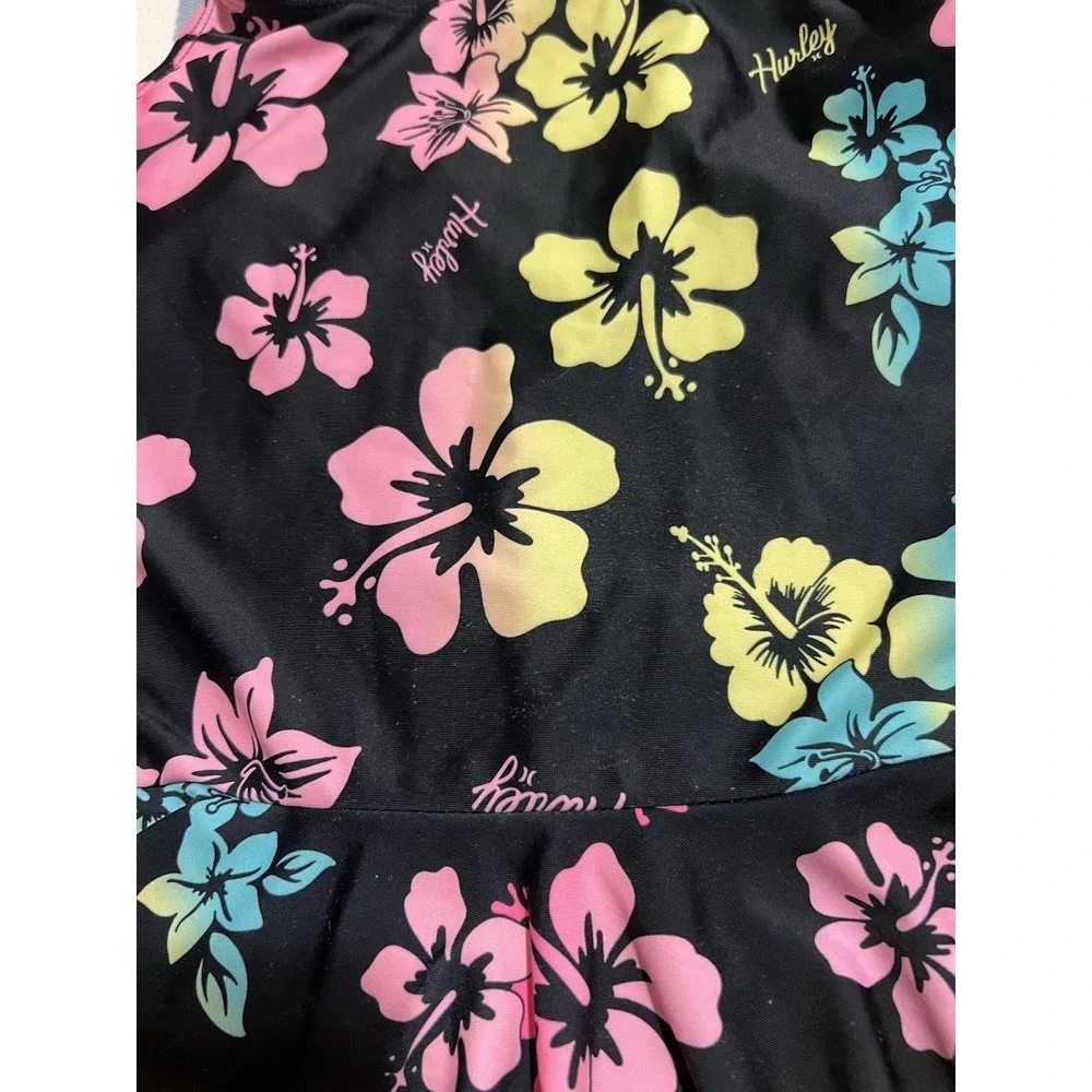 Hurley Girls Tankini Swim Top Tropical Floral UV Protection 14/16